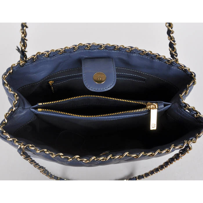 Chanel Shopping Bag Sheepskin Leather A30177 Royalblue