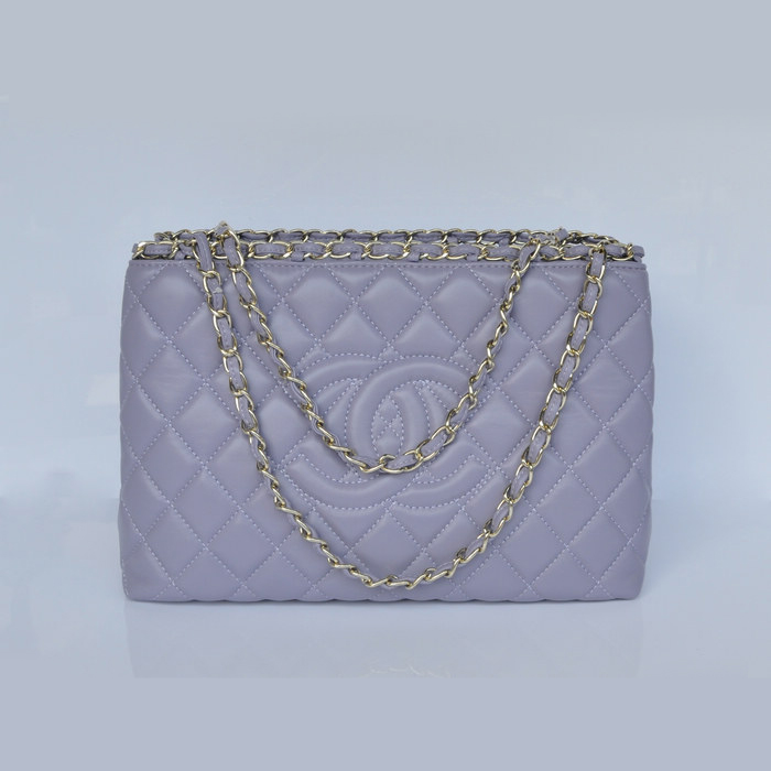 Chanel Shopping Bag Sheepskin Leather A30177 Violet