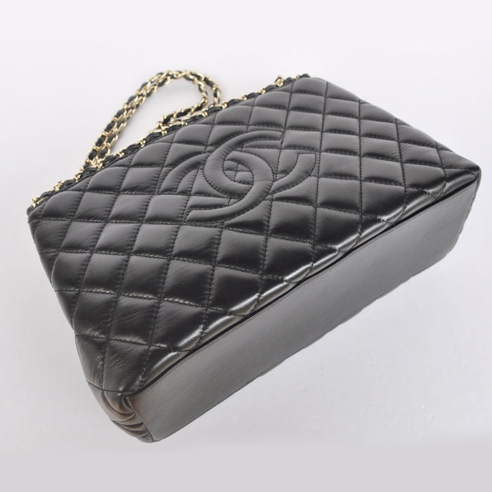 Chanel Shopping Bag Sheepskin Leather A30177 black