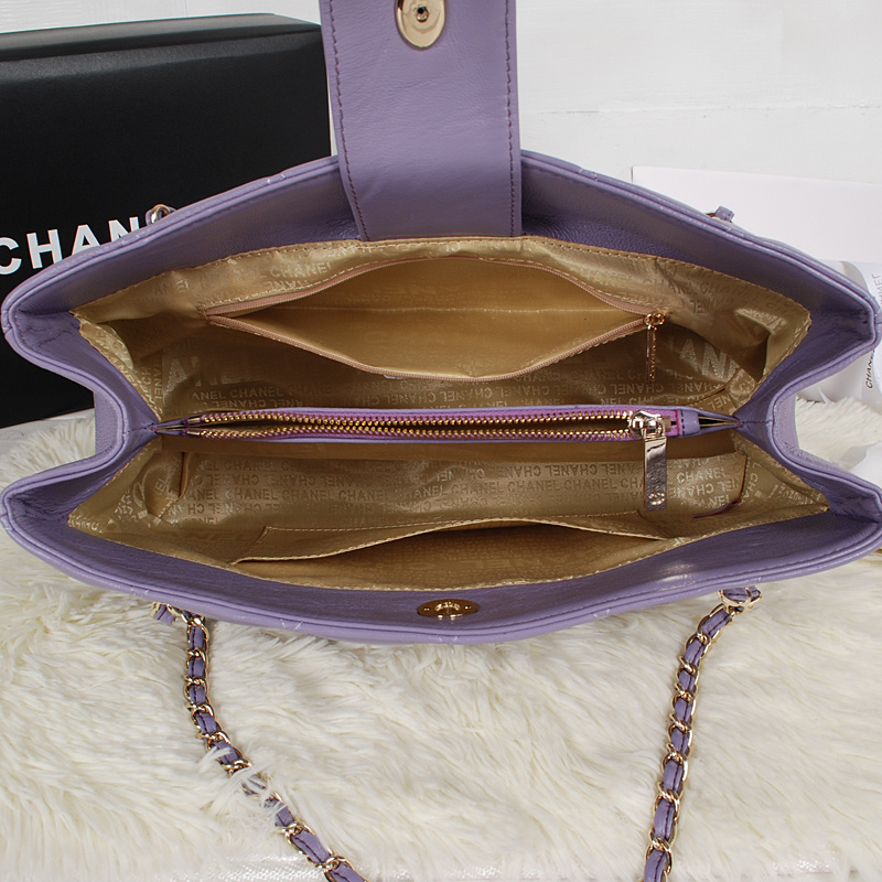 Chanel Shopping Bag Sheepskin Leather A52231 Light Purple