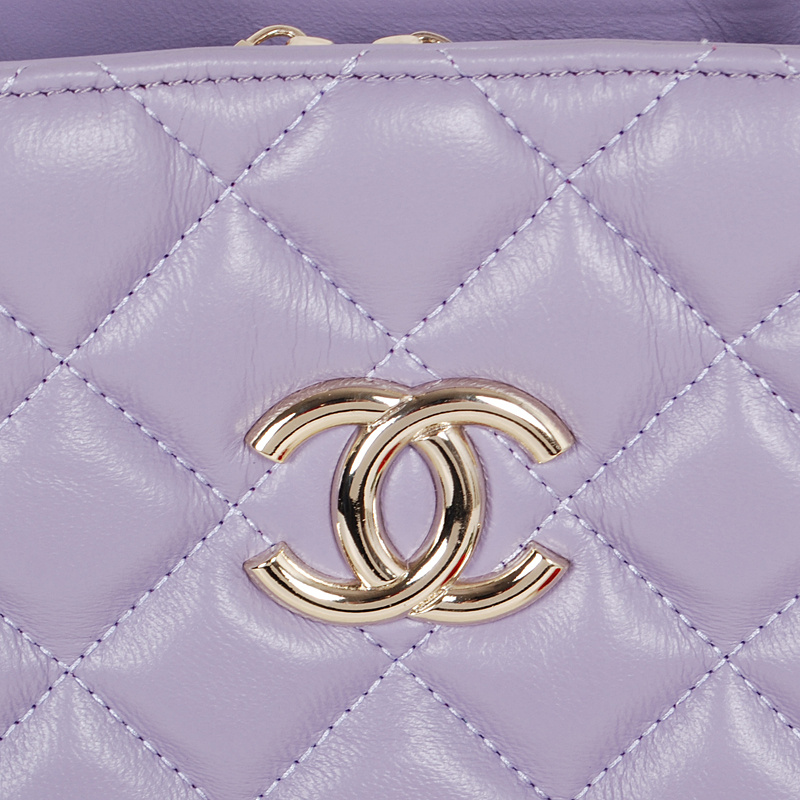 Chanel Shopping Bag Sheepskin Leather A52233 Light Purple