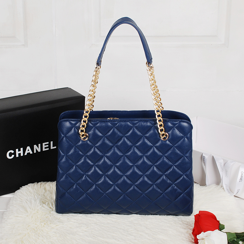 Chanel Shopping Bag Sheepskin Leather A52233 RoyalBlue