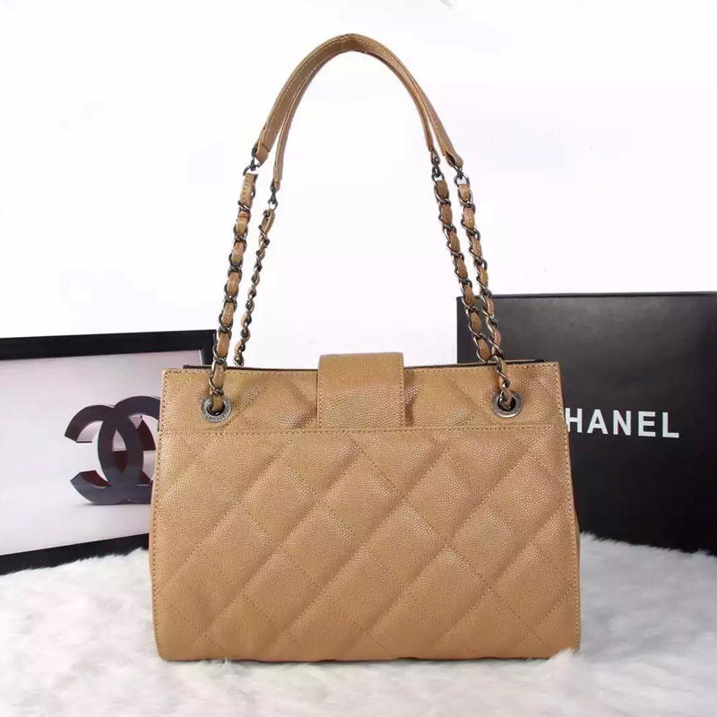 Chanel Shopping Bag in Original Caviar Leather A1870 Apricot