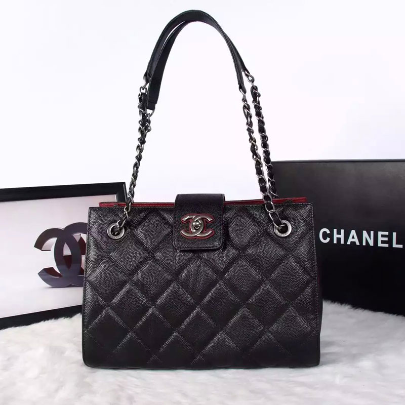 Chanel Shopping Bag in Original Caviar Leather A1870 Black