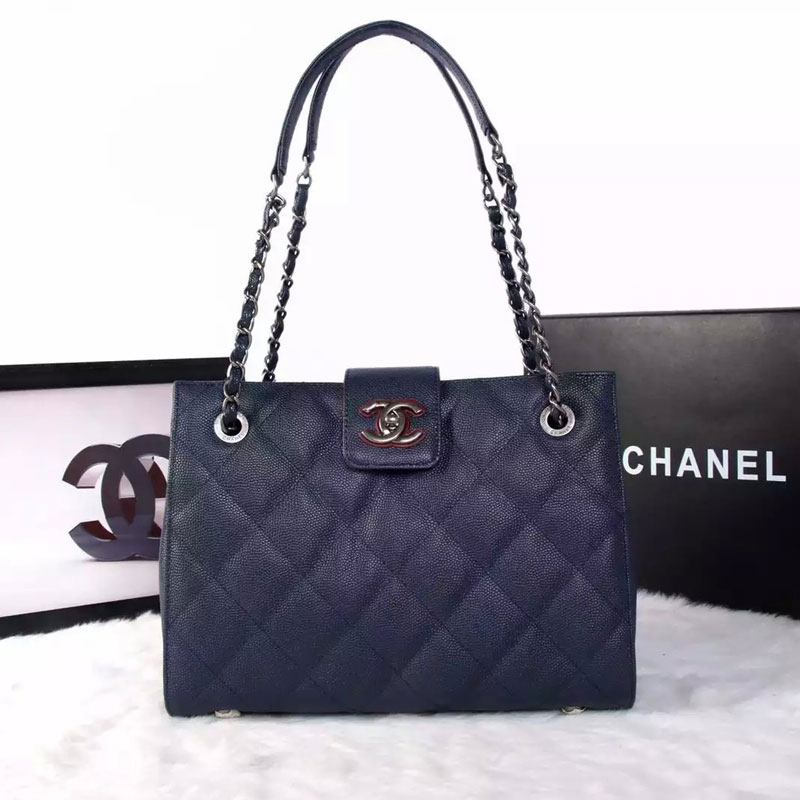 Chanel Shopping Bag in Original Caviar Leather A1870 Blue