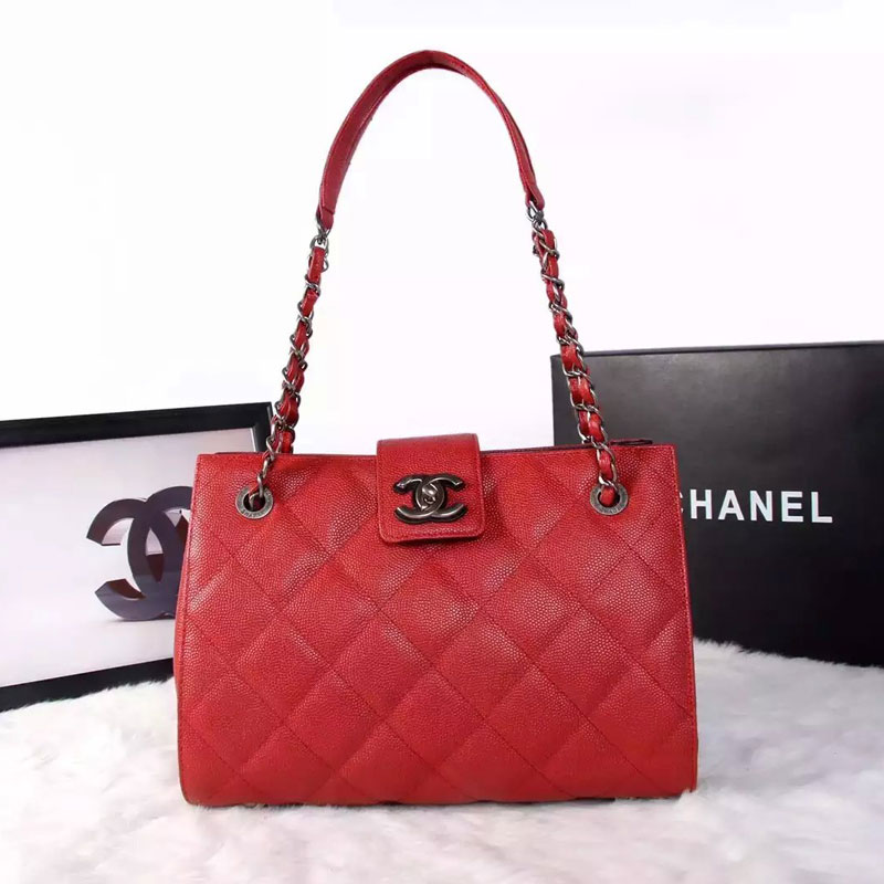 Chanel Shopping Bag in Original Caviar Leather A1870 Burgundy