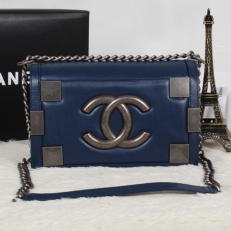 Chanel Shoulder Bag Original Sheepskin Leather A58800 RoyalBlue