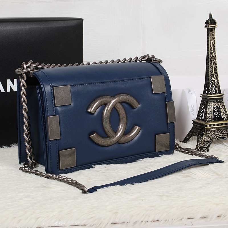 Chanel Shoulder Bag Original Sheepskin Leather A58800 RoyalBlue