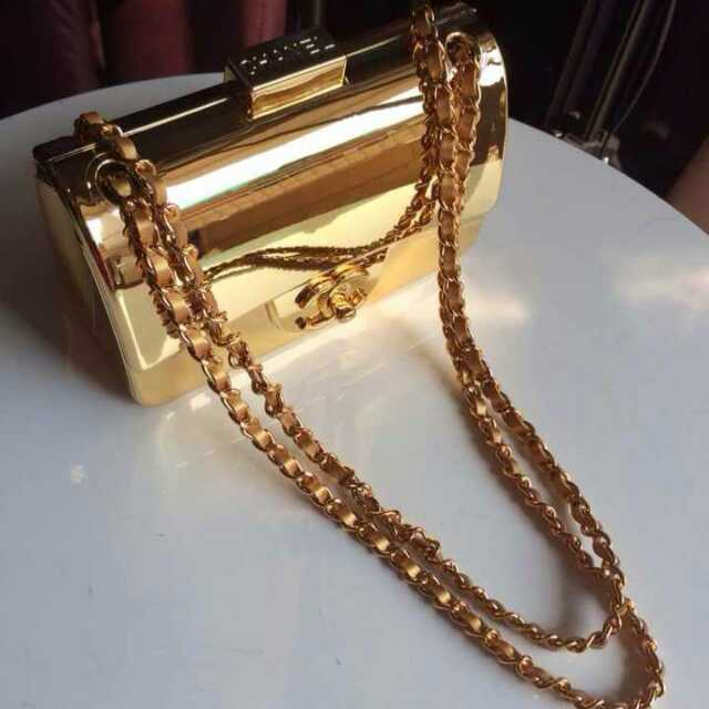 Chanel Spring 2014 Classic mini Flap Bag A30198 Gold