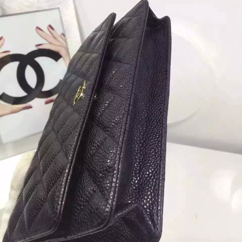 Chanel WOC mini Flap Bag Black Original Caviar leather A33808