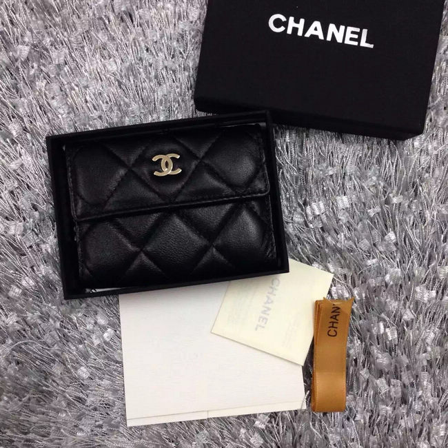 Chanel coin pocket Lambskin Leather A50088 Black