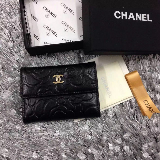 Chanel coin pocket Lambskin Leather A50088 Black