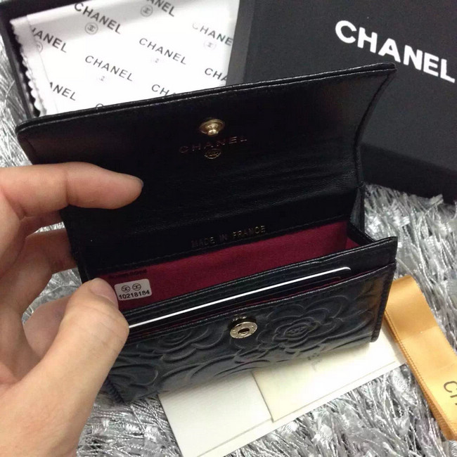 Chanel coin pocket Lambskin Leather A50088 Black