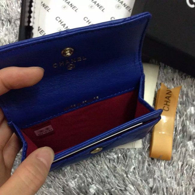 Chanel coin pocket Lambskin Leather A50088 Blue