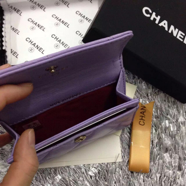 Chanel coin pocket Lambskin Leather A50088 lavender