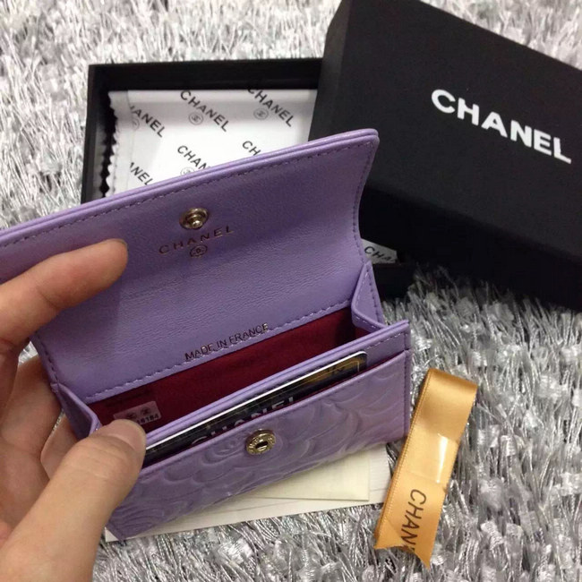 Chanel coin pocket Lambskin Leather A50088 lavender