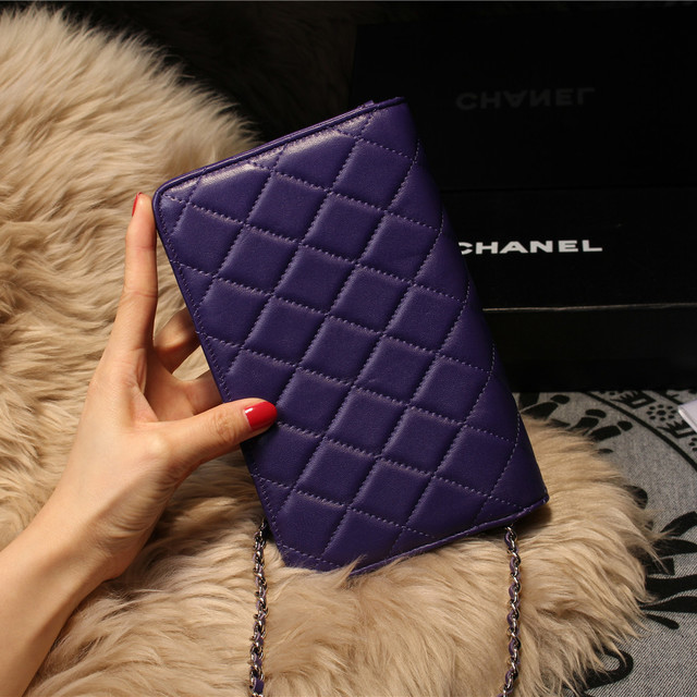 Chanel mini Flap Bag A31157 Purple Original Sheepskin Leather