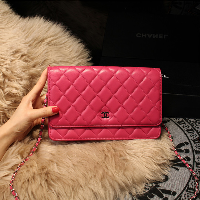 Chanel mini Flap Bag A31158 Rose Original Sheepskin Leather