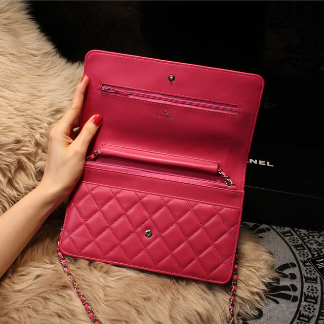 Chanel mini Flap Bag A31158 Rose Original Sheepskin Leather