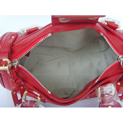 Chloe 50831 Red paddington tote leather Paddington bag