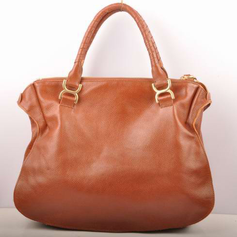 Chloe Marcie Large Shoulder Bag Brown Horsehair 90363 Brown