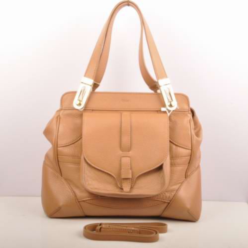 Chloe Mary Leather Shoulder Bag 8002 Apricot