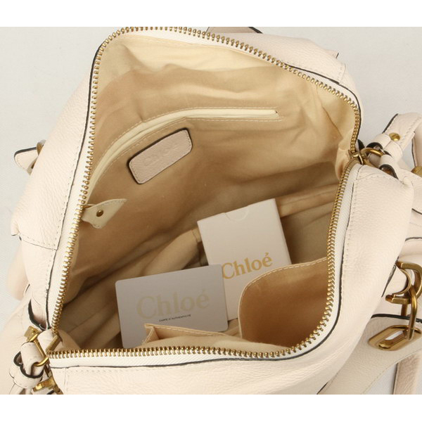 Chloe Paraty Shoulder Bags Calf Leather Beige 29883