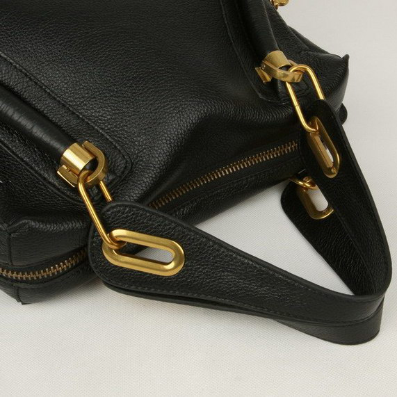 Chloe Paraty Shoulder Bags Calf Leather Black 29883