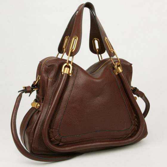 Chloe Paraty Shoulder Bags Calf Leather Brown 29883