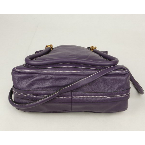 Chloe Paraty Shoulder Bags Calf Leather Purple 29883