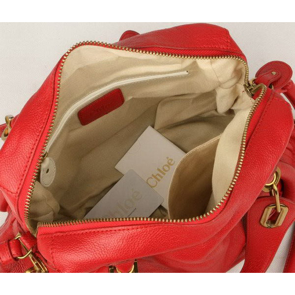 Chloe Paraty Shoulder Bags Calf Leather Red 29883