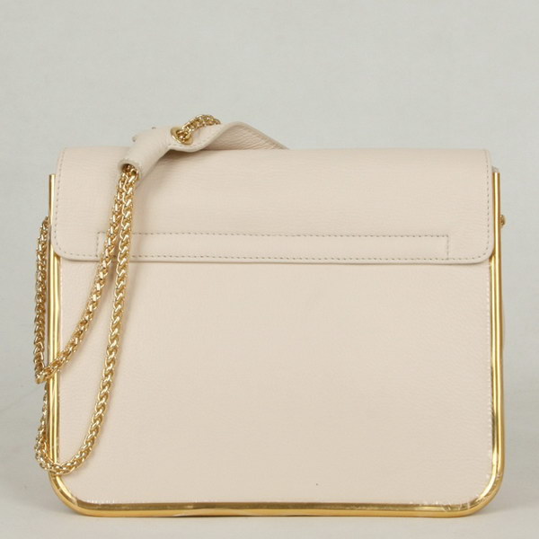 Chloe Sally Shoulder Bags Calf Leather Beige 508914