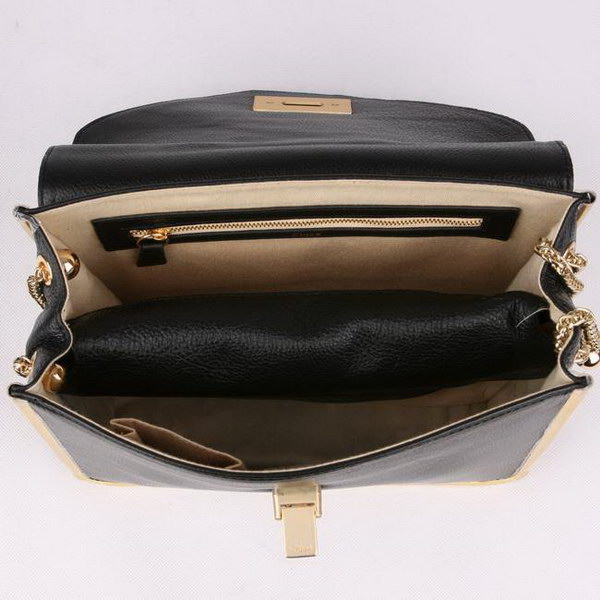 Chloe Sally Shoulder Bags Calf Leather Black 508914