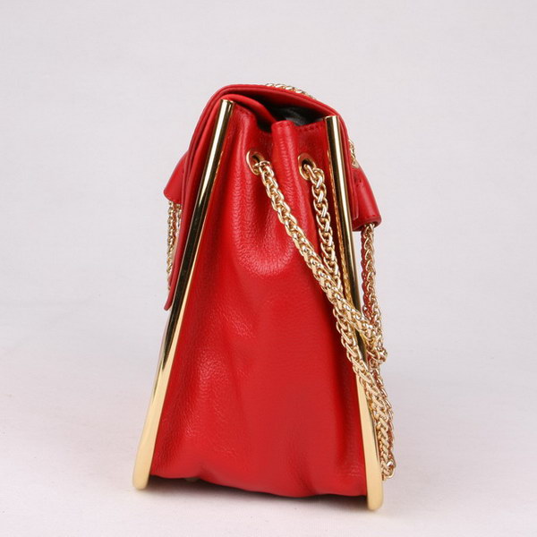 Chloe Sally Shoulder Bags Calf Leather Red 508914