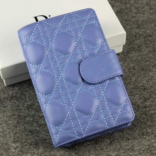 Dior Bi-Fold Wallet Sheepskin Leather DS023 Lightpurple