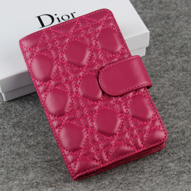 Dior Bi-Fold Wallet Sheepskin Leather DS023 Rose