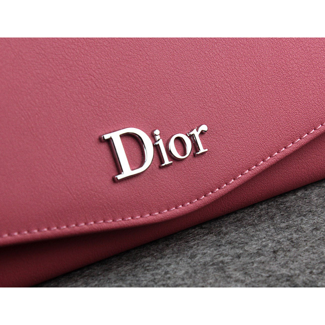 Dior Cowhide Leather Long Leather Wallet 1056 Pink