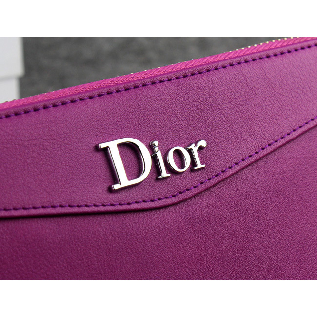 Dior Cowhide Leather Long Leather Wallet 1057 Rose