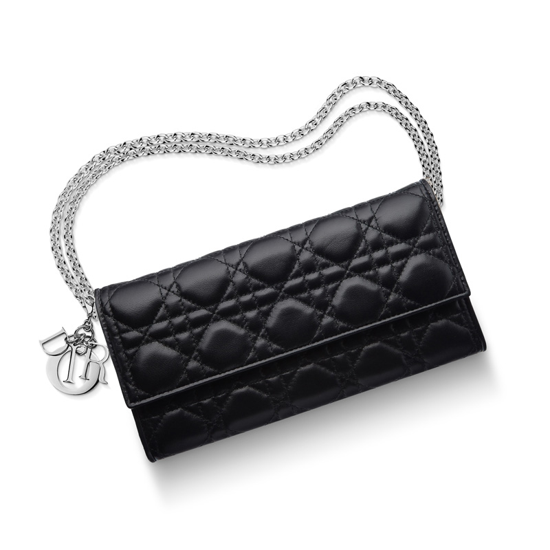 Dior Croisiere wallet in black lambskin