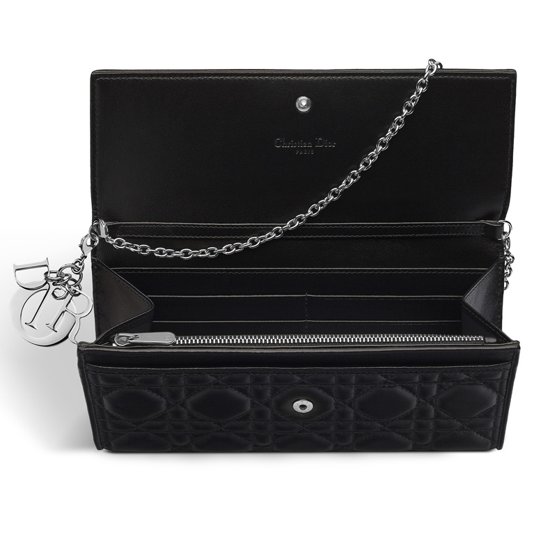 Dior Croisiere wallet in black lambskin