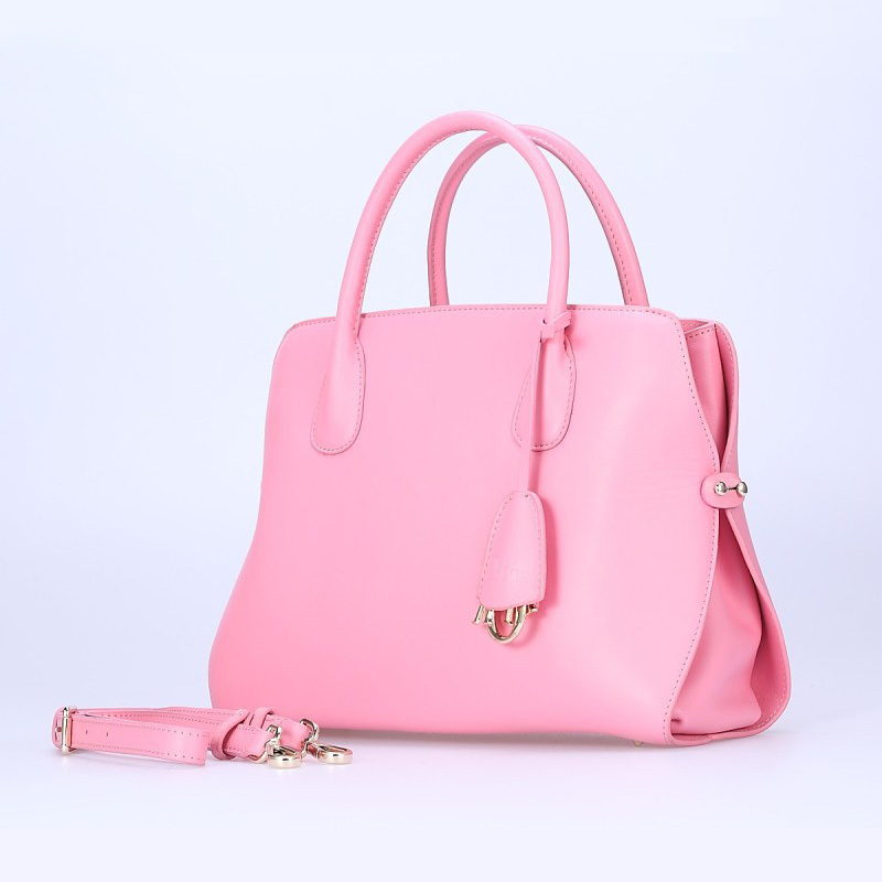 Dior DiorBar Top Handle Bag Calf Leather D033 Cherry pink