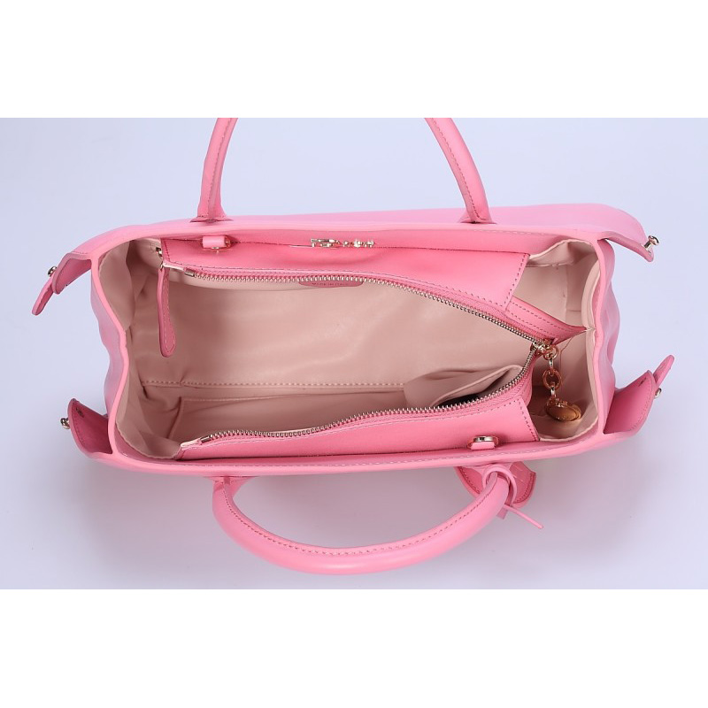 Dior DiorBar Top Handle Bag Calf Leather D033 Cherry pink