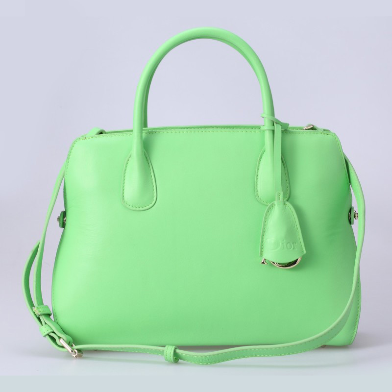 Dior DiorBar Top Handle Bag Calf Leather D033 Fluorescent Green