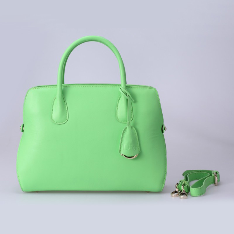 Dior DiorBar Top Handle Bag Calf Leather D033 Fluorescent Green