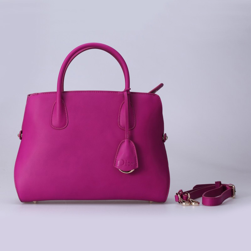 Dior DiorBar Top Handle Bag Calf Leather D033 Fuchsia