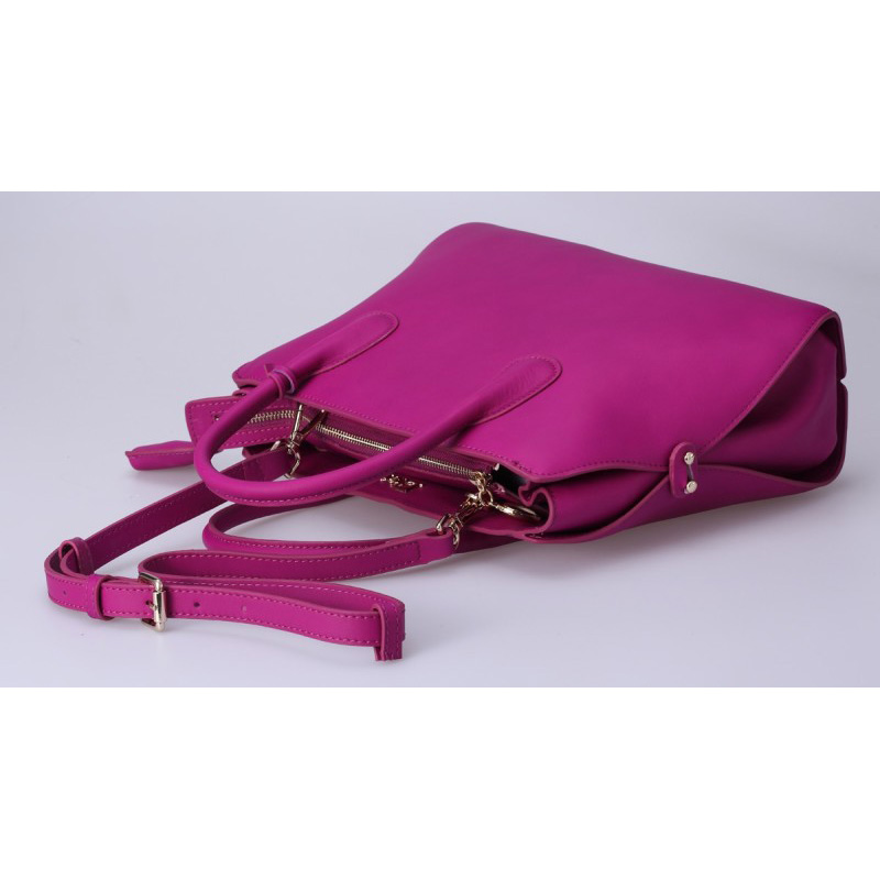 Dior DiorBar Top Handle Bag Calf Leather D033 Fuchsia