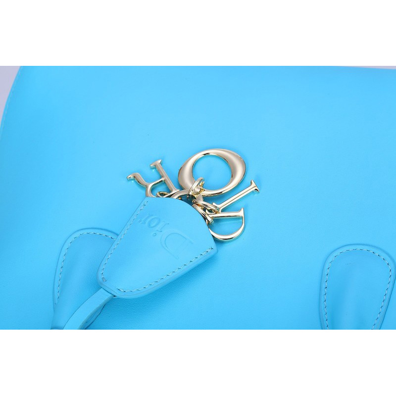 Dior DiorBar Top Handle Bag Calf Leather D033 LightBlue