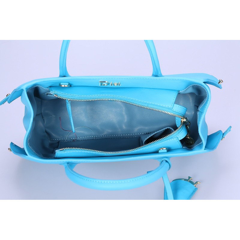 Dior DiorBar Top Handle Bag Calf Leather D033 LightBlue