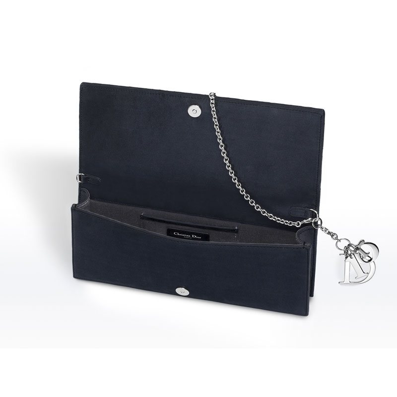 Dior Evening pouch in Bleu Nuit iridescent nubuck calfskin