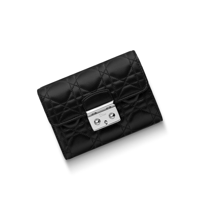 Dior Explorateur wallet in black lambskin